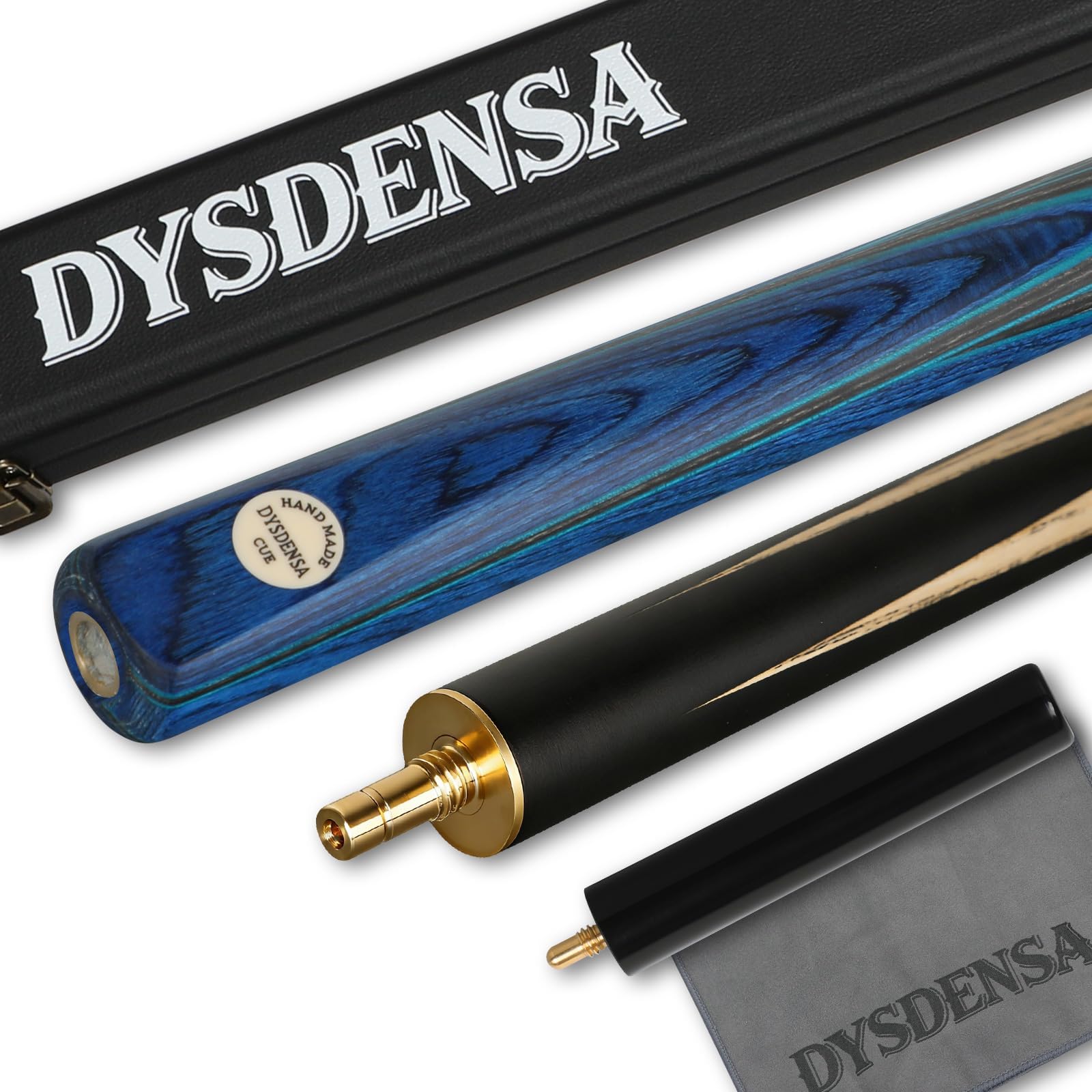 Handmade Snooker Cue Stick with Case & Extension 57-inch, Durable Ash Wood Construction, Professional 18 oz Pool Cue, Ideal for Snooker and Billiards