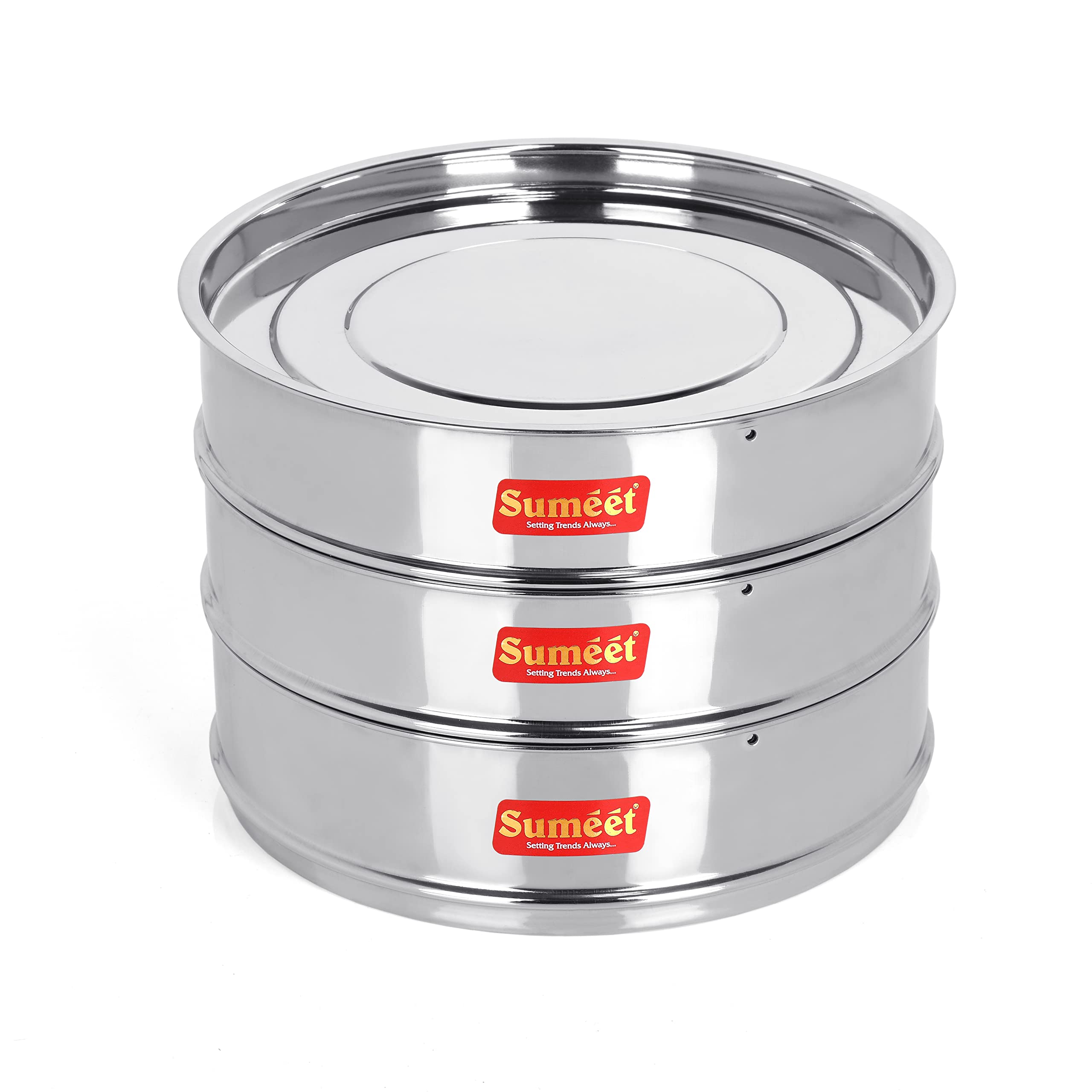 Snapklik.com : Sumeet Stainless Steel Flat Stackable Container/Separator