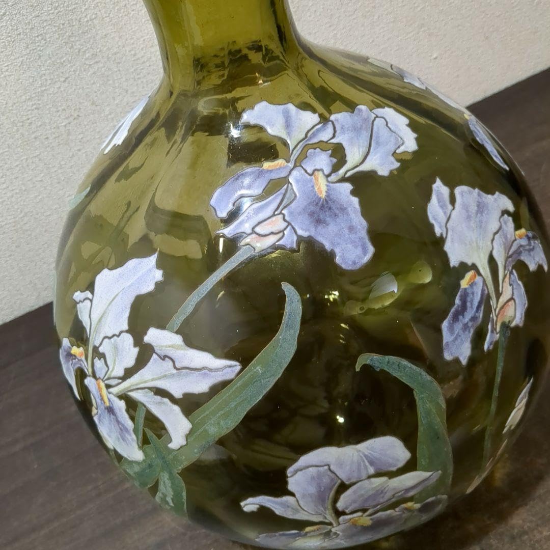 フランス製大型花瓶 ガラスオシャレ花びん 花入M1888