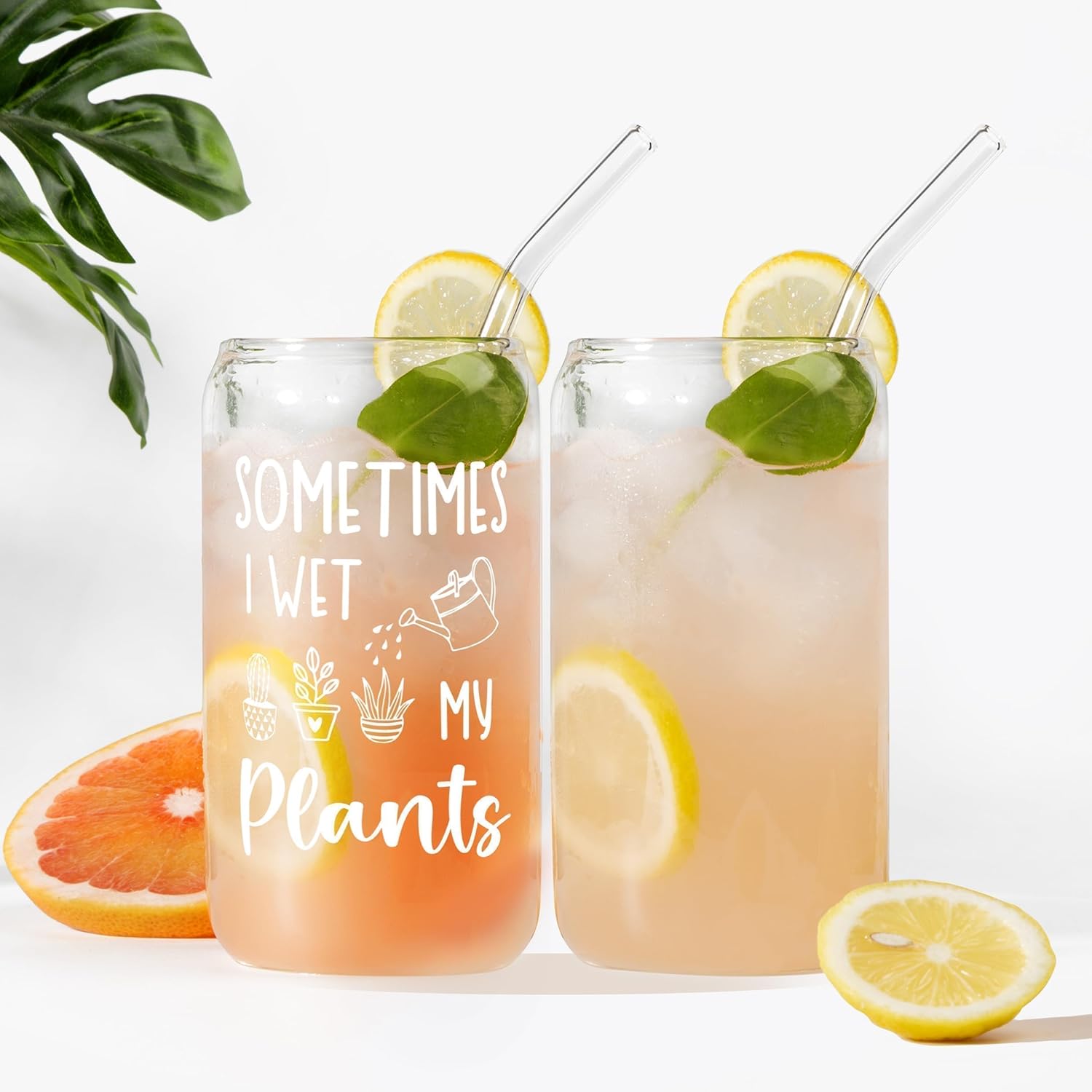 SteadStyle Plant Lover Gifts for Women, Garden Present for Plans Lovers - Glass Drink Cup with Bamboo Lid & Straw (16oz), Unique Plant Lady Gifts for Gardeners Birthday Graduation Christmas - Image 7