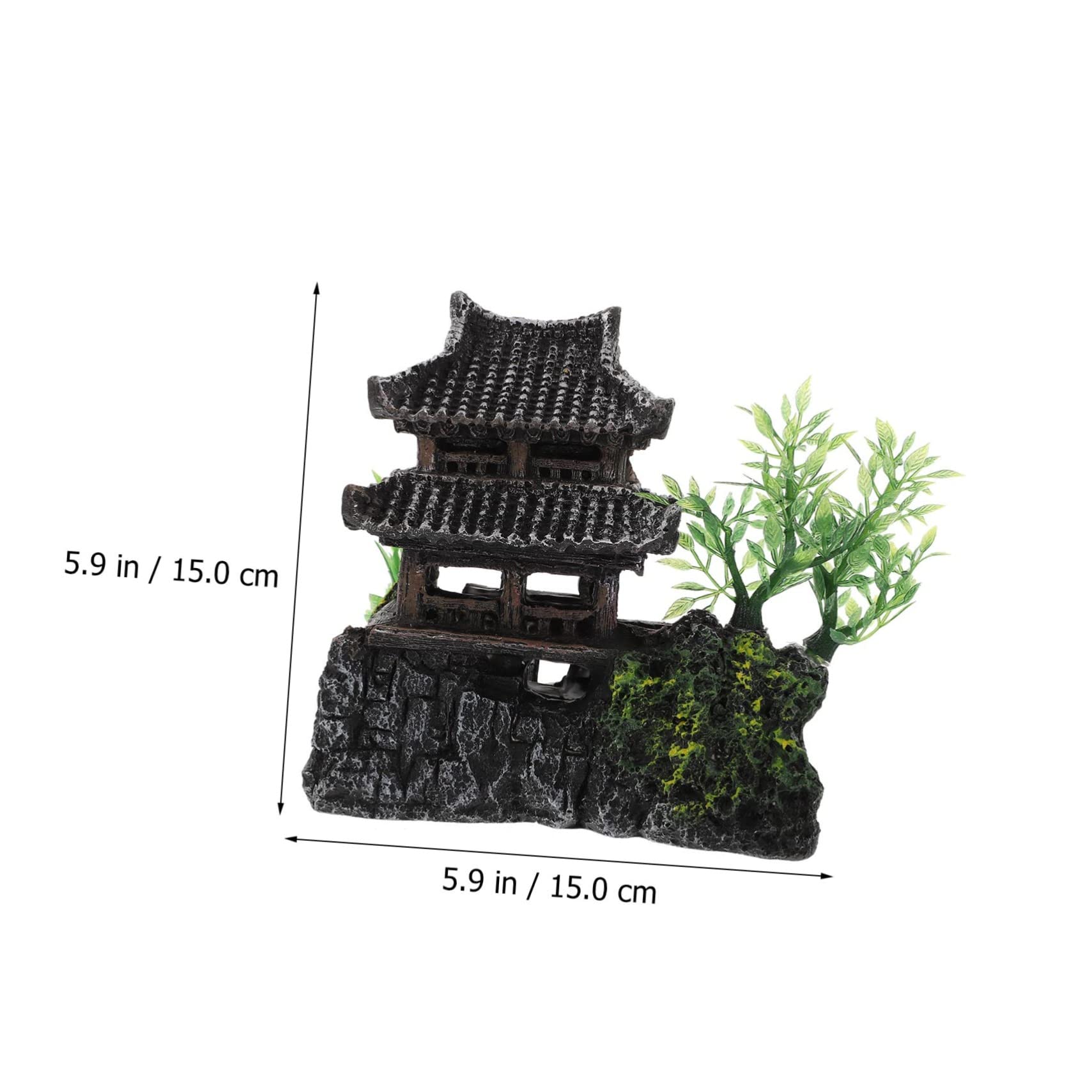 minkissy 1pc Fish Tank Landscaping Room Fish Tank Decoration Fish Tank Rock Hiding Cave Fish Tank Landscape Rock Fish Tank for Betta Fish Aquarium Decoration Boutique Resin Ornamental Fish