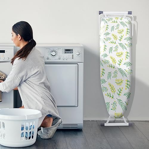 Miniatura 7 de SheeChung Tabla de planchar de 13 x 43 pulgadas, tabla de planchar plegable con soporte de hierro, tabla de planchar compacta para espacios