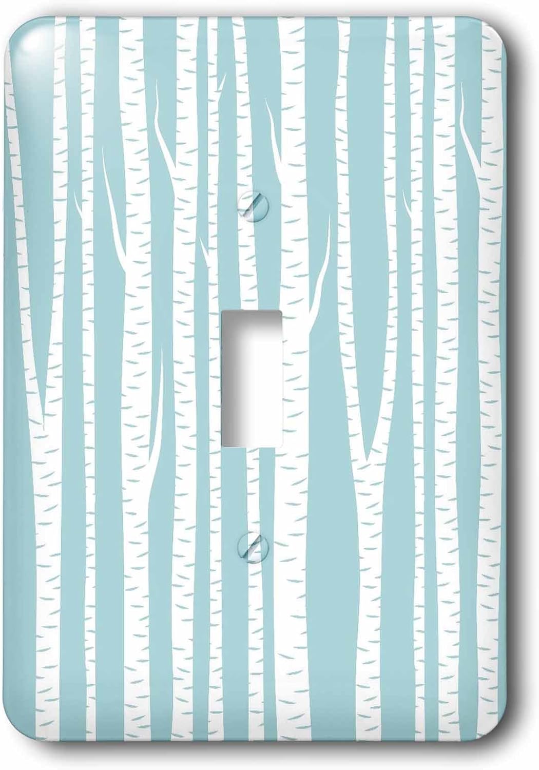 3dRose lsp_164652_1 Blue And White Birch Trees Chic Nature Art - Single Toggle Switch