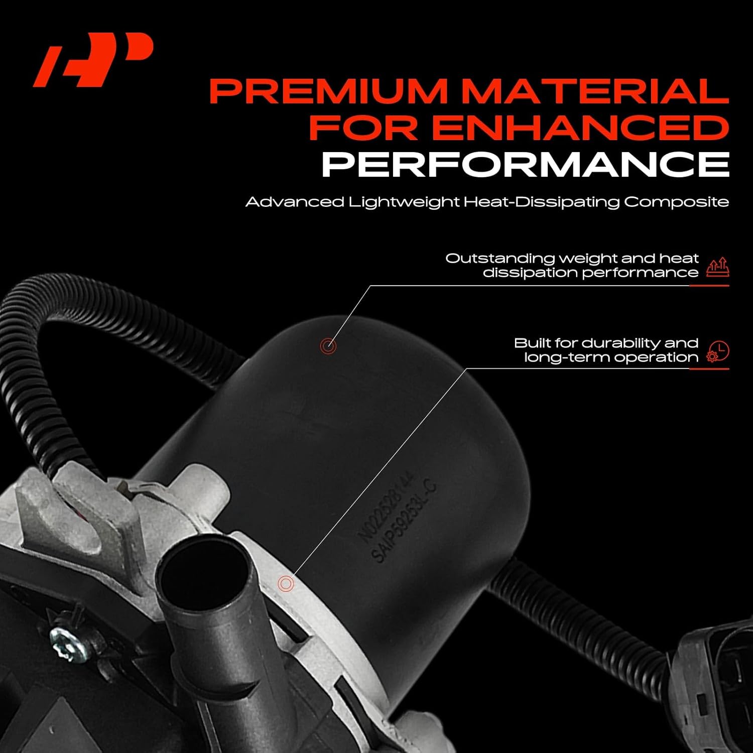 A-Premium Secondary Air Injection Smog Pump Compatible with 2003 2004 2005 2006 Porsche Cayenne, 4.5L, Left Side