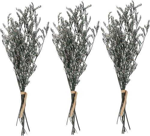 ARTIBETTER 3 racimos de flores secas, decoración de la casa para decoración de miniture del hogar, decoración de mesa, tallos de flores de Navidad,