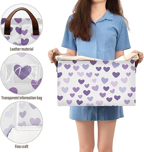 Miniatura 5 de Purple Heart Day Purple Heart Basket for Storage Home Organizers with Handles Home Office,Closet Clothes Organizer for Shelves Closet cajas