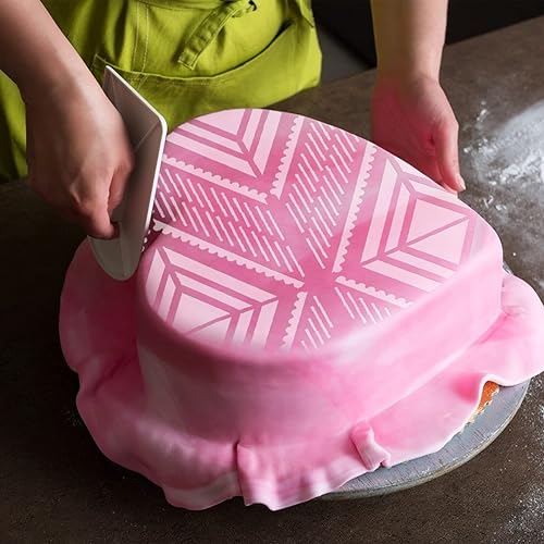 Miniatura 9 de DOITOOL Herramientas de pastelería, 3 plantillas de pastel de Navidad, plantillas de pastel, herramientas de plantillas de malla para hornear