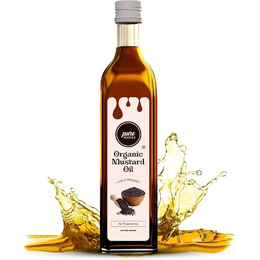 Pure Whites Certified Organic Kachi Ghani Mustard Oil 1 Lit