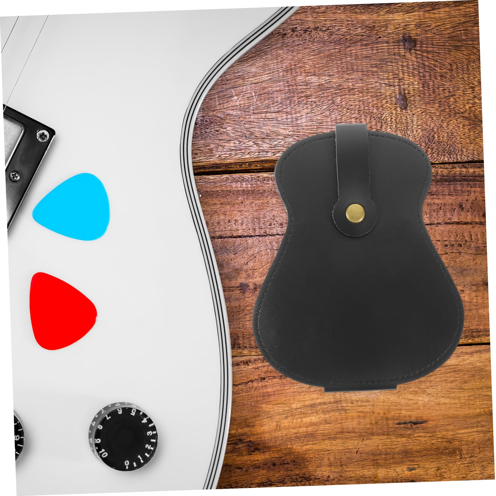 NULYLU Guitar Picks Storage Holder Portable Guitar Pick Organizer Multi Functional Case for Items Like Tuning Clips Compact Design for Easy Carrying