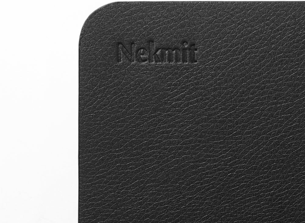 Nekmit Leather Desk Blotter Pad 17 x 12 Inches, Flat, Non-Slip, Waterproof, Black : Office Products