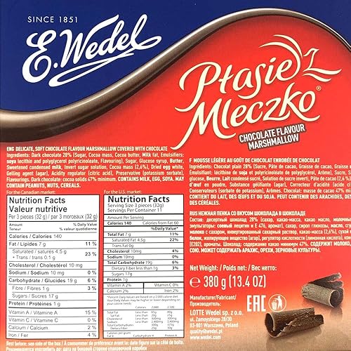 Miniatura 3 de Chocolate Marshmellow Candy, leche de pájaro polaca 13.40 oz  13.4 oz (paquete de 2)