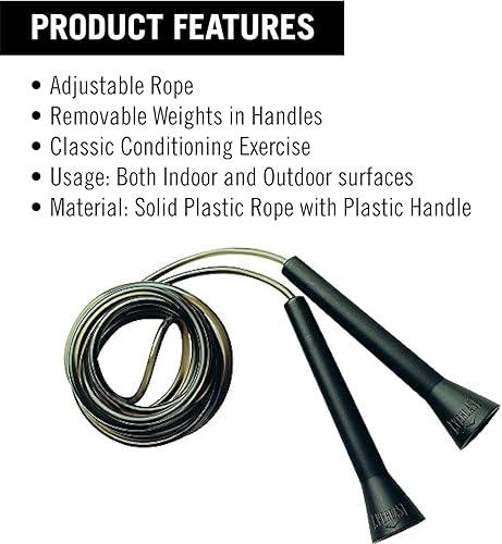 Miniatura 3 de Everlast Cuerdas de salto de plástico Cuerda de velocidad Negro