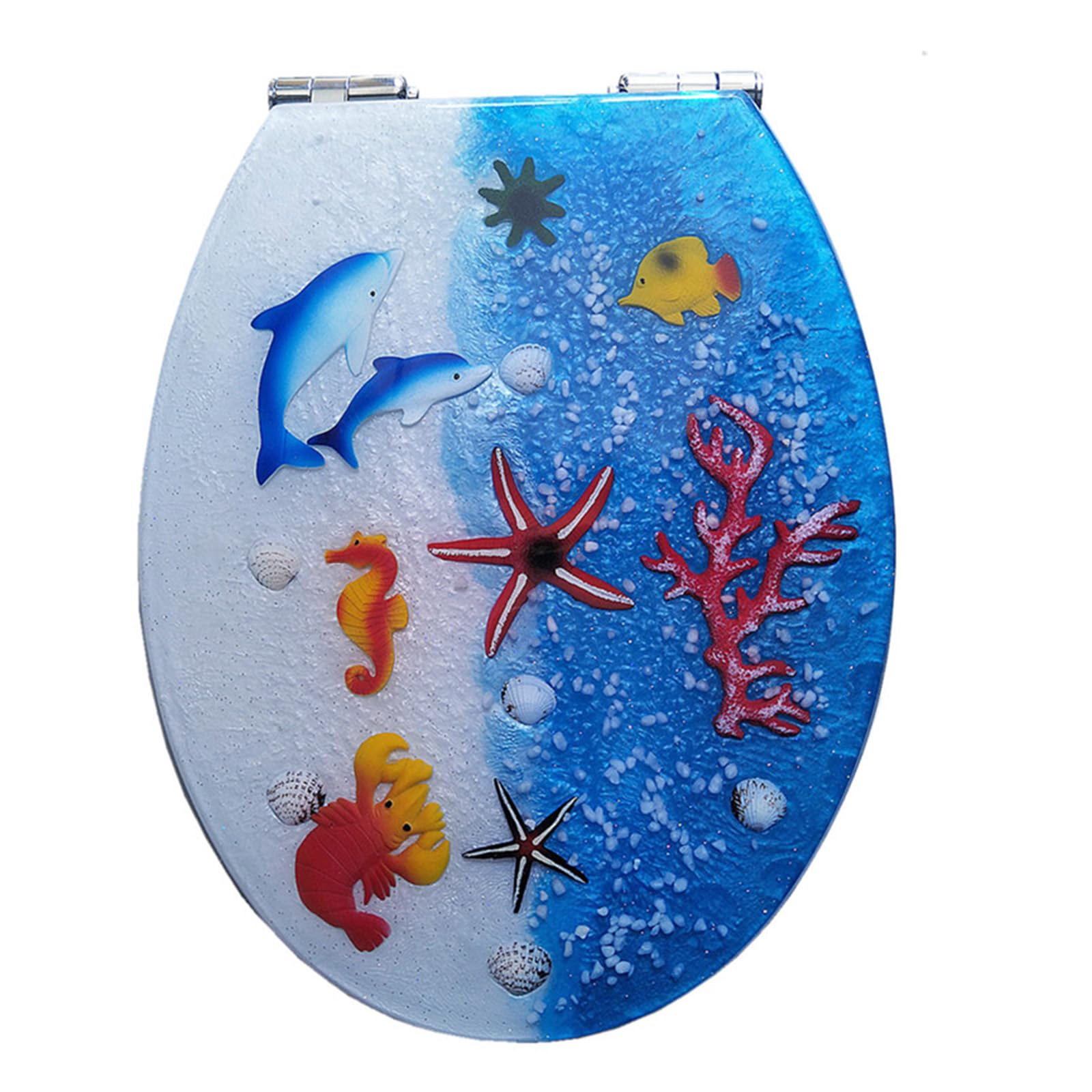 Toilet lid, Elongated Toilet Seat with Slow Close Easy Clean Suitable Standard Or Oval with Thickened Resin(A)