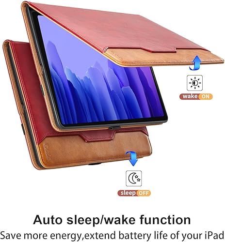 Miniatura 2 de Funda para Samsung Galaxy Tab A7 de 10,4 pulgadas 2020 (SM-T500T505T507) - Funda de piel sintética con soporte de mano y bolsillo, funda para