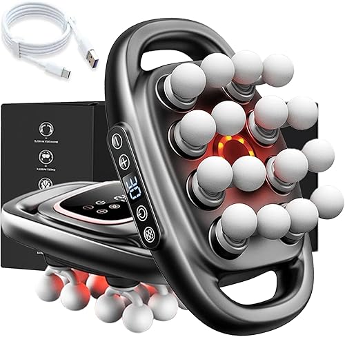 Masajeador Zevessa 2026 Relief Wave Pro 3, masajeador de 16 cabezas de tejido profundo, masajeador eléctrico de espalda de 16 puntos, 30 niveles de