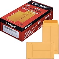 Vista 11 de 500 sobres para monedas #7, sobres de papel kraft marrón de 3.5 x 6.5 pulgadas, sobres clásicos de piezas pequeñas con solapa engomada autoadhesiva