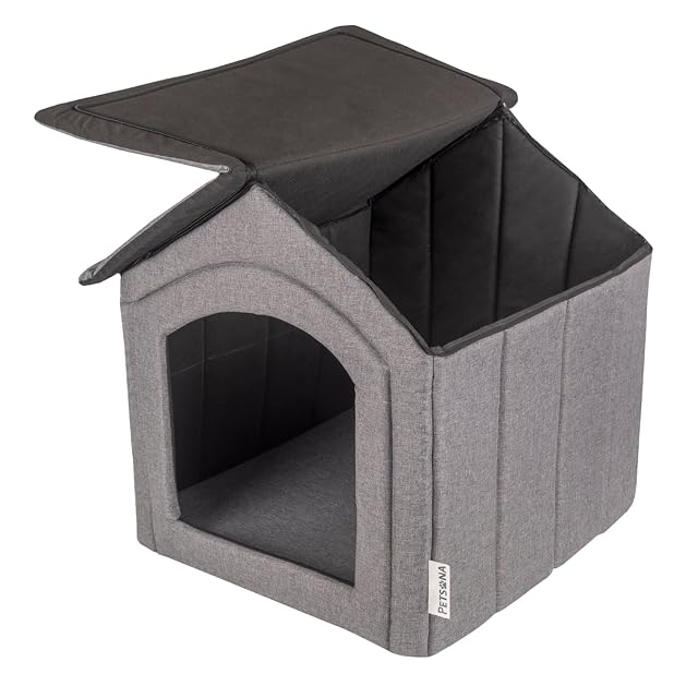 Foto 7 de 8 de Petsona Caseta del Perro Perrera Plegable con Techo Desmontable Casa del Perro Cama Cueva del Gato Cama…