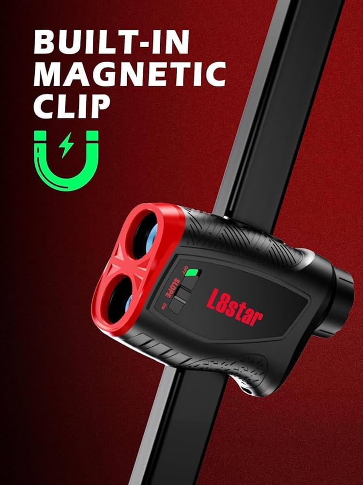 ラウンド用品・アクセサリー PRO Laser Rangefinder L8star Range Finder with Magnetic Strip, 1300 Yards Golf