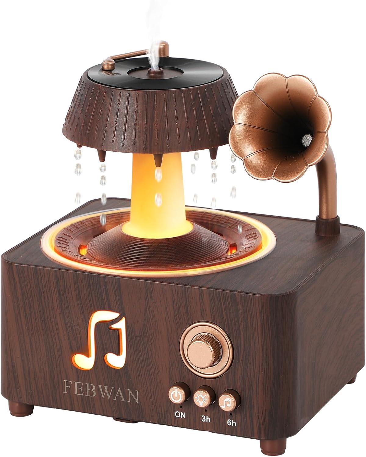 Difusor de Aromaterapia Rotatorio con Altavoz Bluetooth y Luces