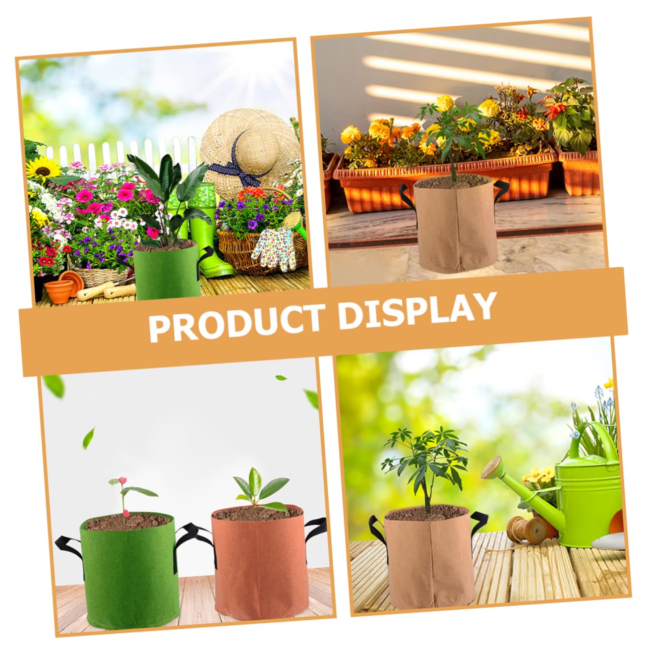 4piezas Plantar Macetas de Tela Bolsa para Cultivo de Papa Contenedor de Fieltro para Plantas Uso Jardín o Terraza