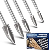 Vista 9 de Juego de brocas para tallar madera compatible con Dremel herramienta rotativa, 5 brocas de grabado, accesorios para herramientas de carpintería