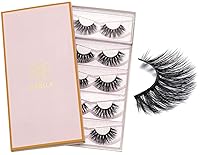 Vista 18 de DYSILK Pestañas postizas - Pestañas de visón 5 pares 6D, paquete de pestañas esponjosas, pestañas postizas de aspecto natural, pestañas postizas