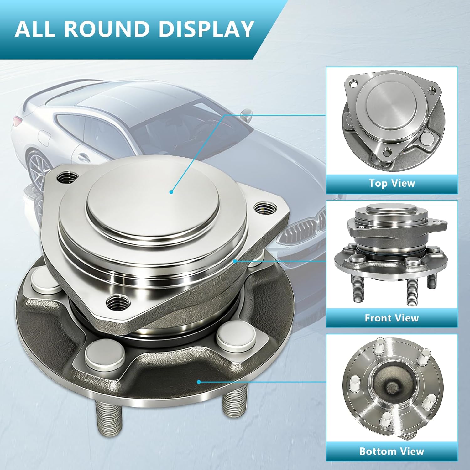 2 Pack Wheel Hub Bearing Assembly Front 513325 fit for 2012-2020 Chrysler 300, Dodge Challenger, Charger w ABS