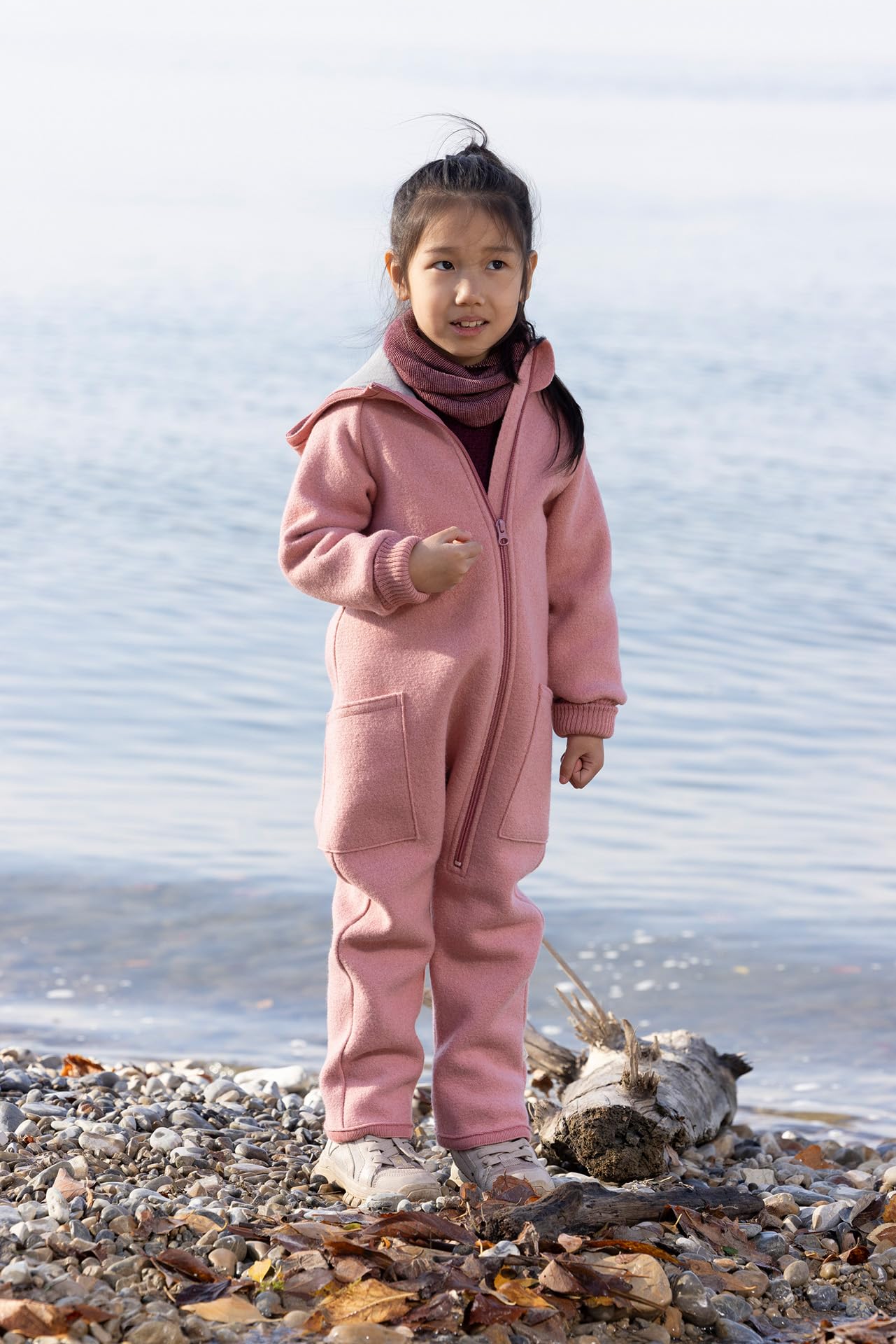 Disana ZIPP-OVERALL Baby & Bambini – 100% Bio Merino, lana walk – traspirante e piacevolmente caldo – unisex, taglia 50 – 116 – sostenibile & equo – con chiusura lampo – Made in Germany