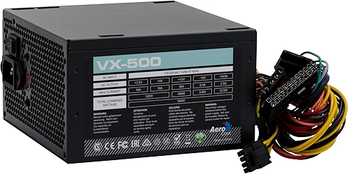 Fonte Gamer ATX 500W VX-500 Preto Aerocool