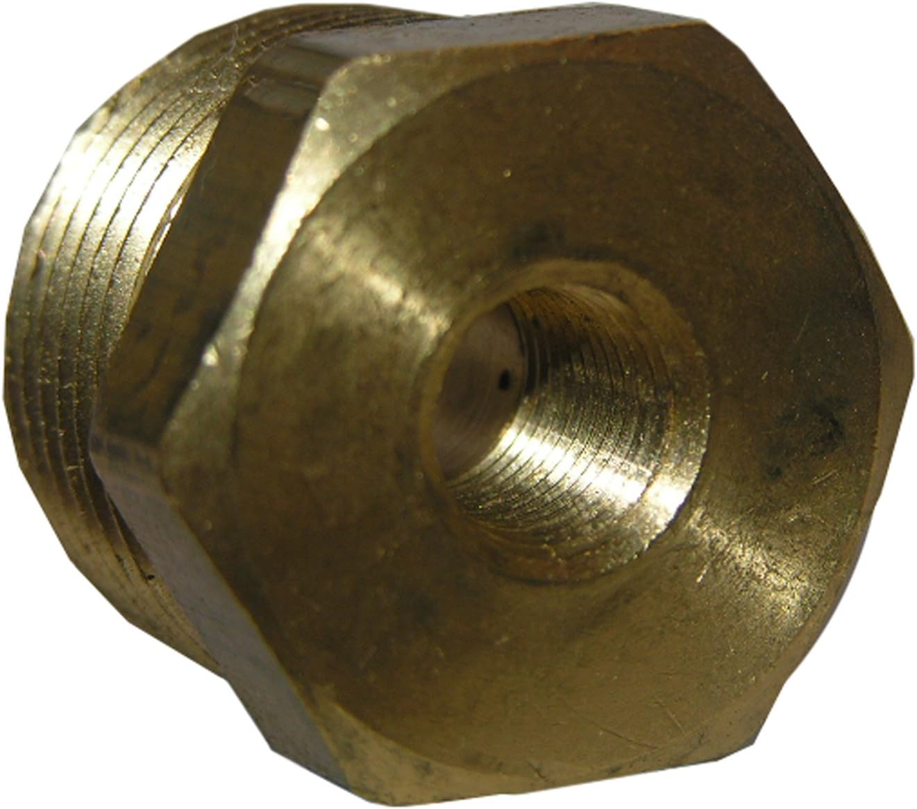 LASCO 17-9255 3/4-Inch Male Pipe Thread by 1/4-Inch Female Pipe Thread Brass Hex Bushing