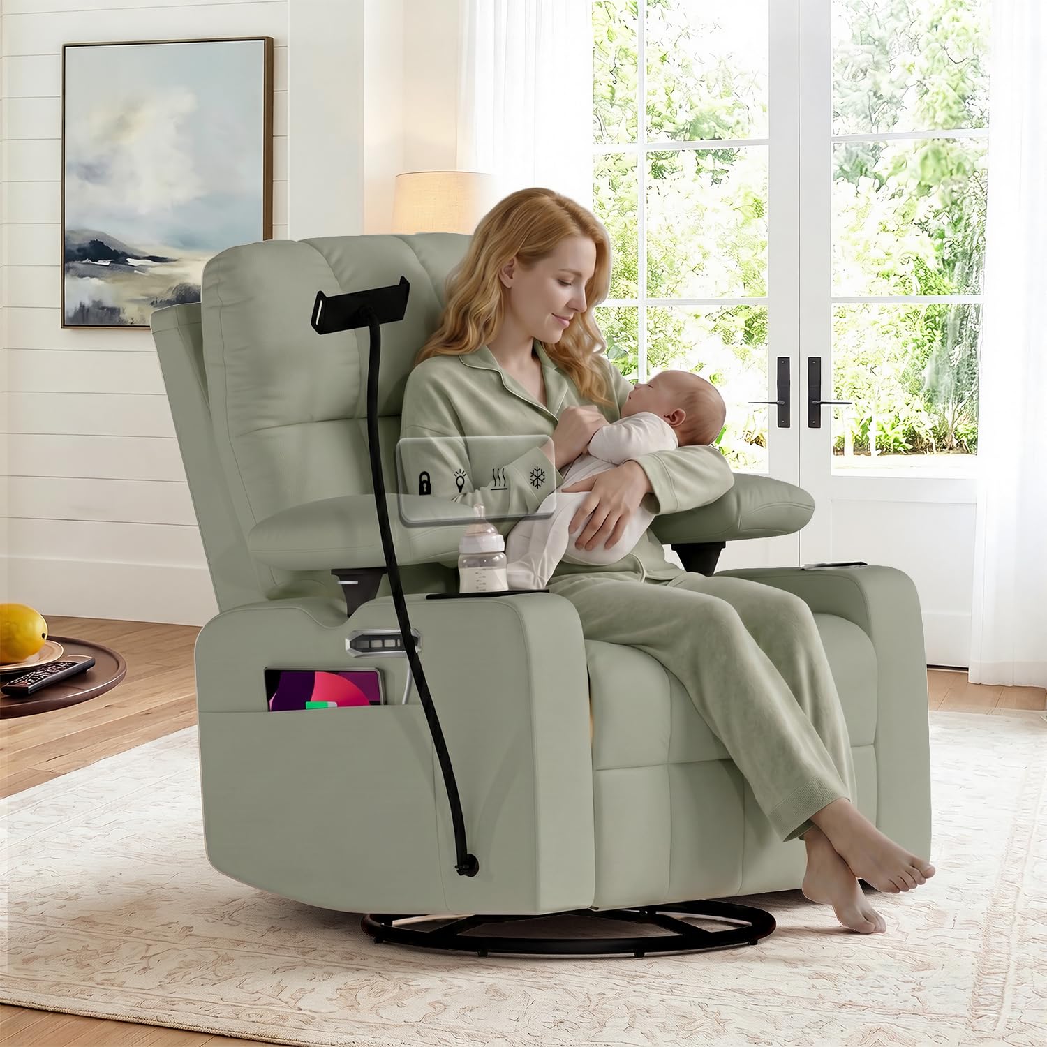 NICENESS  サイズXL Amazon.com: AILEEKISS Electric Nursery Glider Recliner Rocking