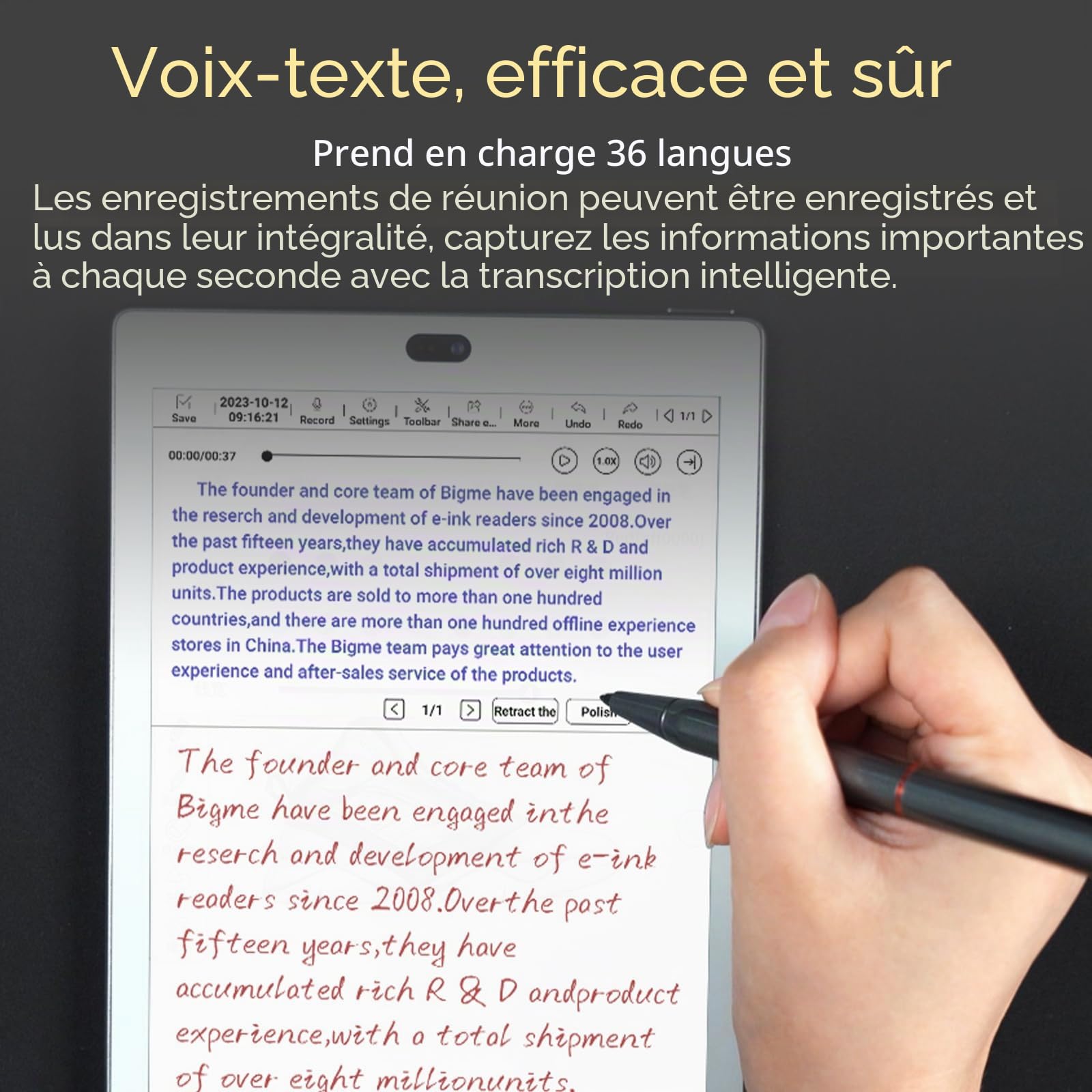 Bigme S6 Color Plus E-Ink Tablet pour Ebook Lecture