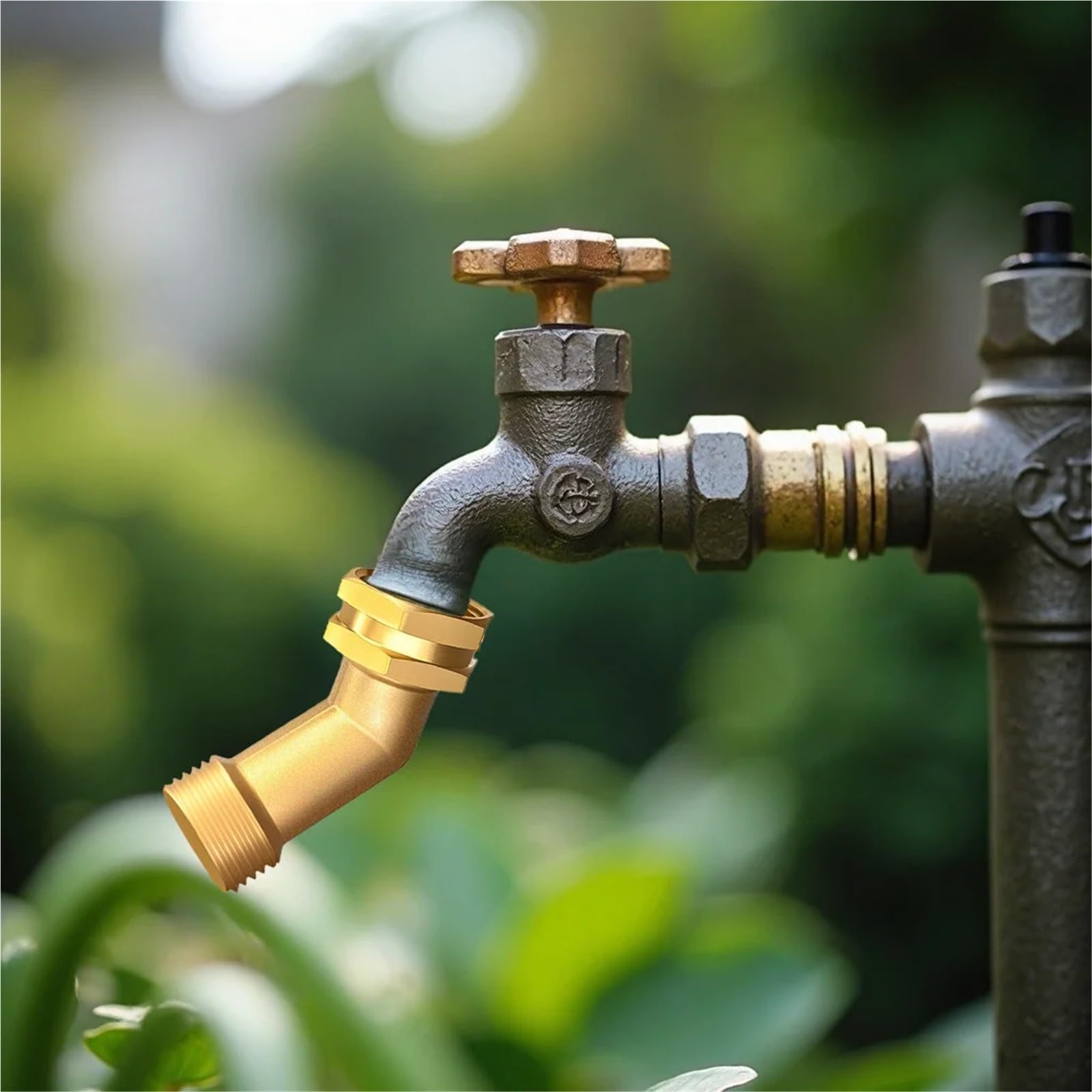 Raccordo per paratia, 2/4/8 pezzi, connettore a gomito per tubo da giardino, in ottone, girevole a 45 gradi, adattatore per connessione rapida, dimensioni filettatura 1,9 cm, per creare guarnizioni a