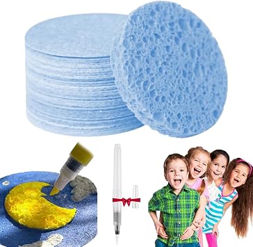 Foam Texture Painting Paper, Puffy Texture Paper, Foam Texture Blank Painting Paper, Instant Foam Magic Painting Paper, DIY 3D Texture Painting Paper for Kids Blue, 10 Pcs