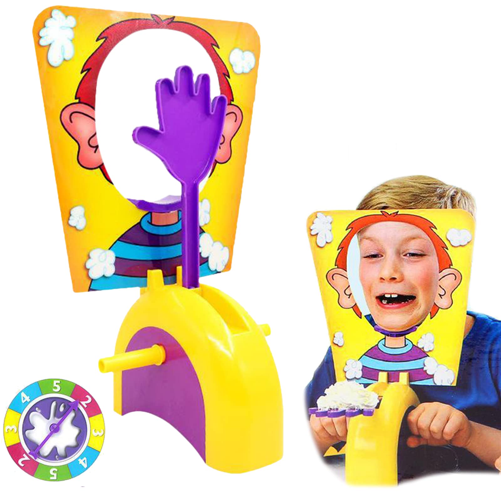 Pie Face Game, Funny Family Party Pie In The Face Game, Cream Face Game Pretend Toys for Kids Parents Gifts
