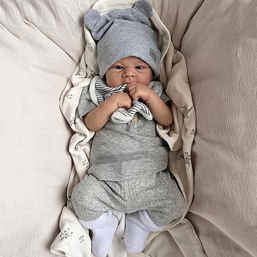 Miniatura 9 de RXDOLL Lindas Muñecas Bebé Reborn de Silicona de Cuerpo Completo para Niña de 18 pulgadas Bebé Recién Nacida Realista Niña Bebés de Silicona de Vida