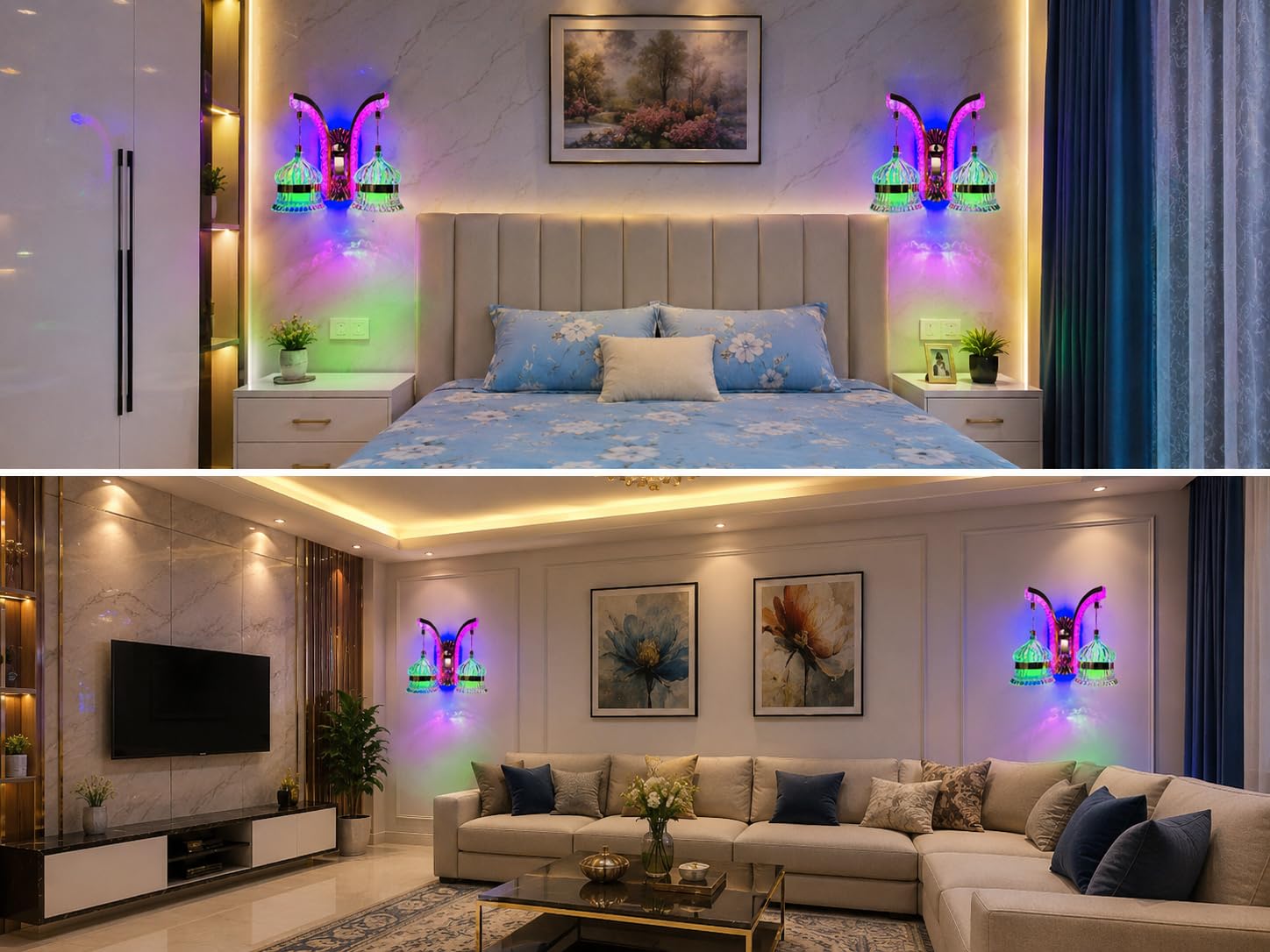 RGB Multicolour Wall Bracket Light | Multicolour LED, Wall Mounted-image-24