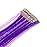 SWACC 12 Pcs Straight One Color Party Highlights Clip on in Hair Extensions Colored Hair Streak Synthetic Hairpieces (Purple)
