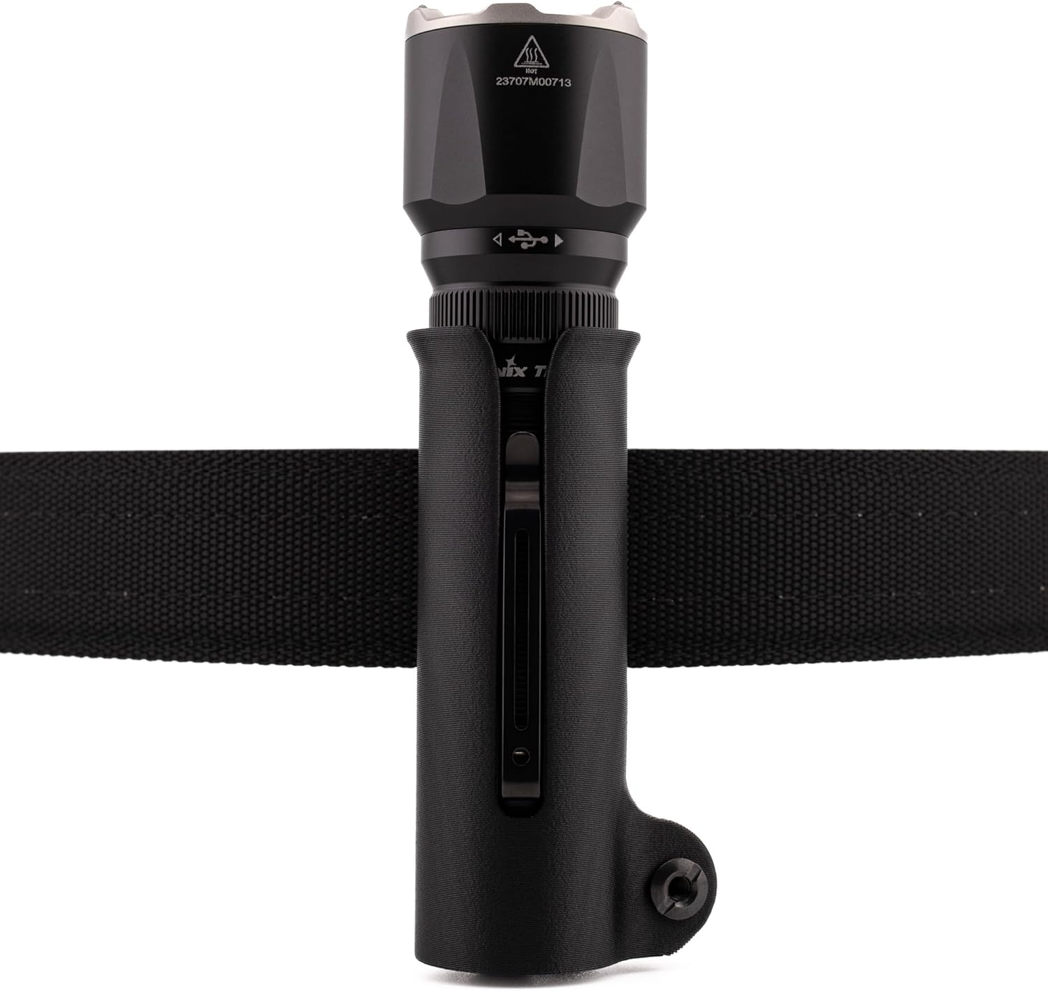 Flashlight Holster for Fenix TK22R, Belt & MOLLE Compatible, Quick Access Carry, Fine-Tunable Retention, Fits 1.5" to 2" Belts