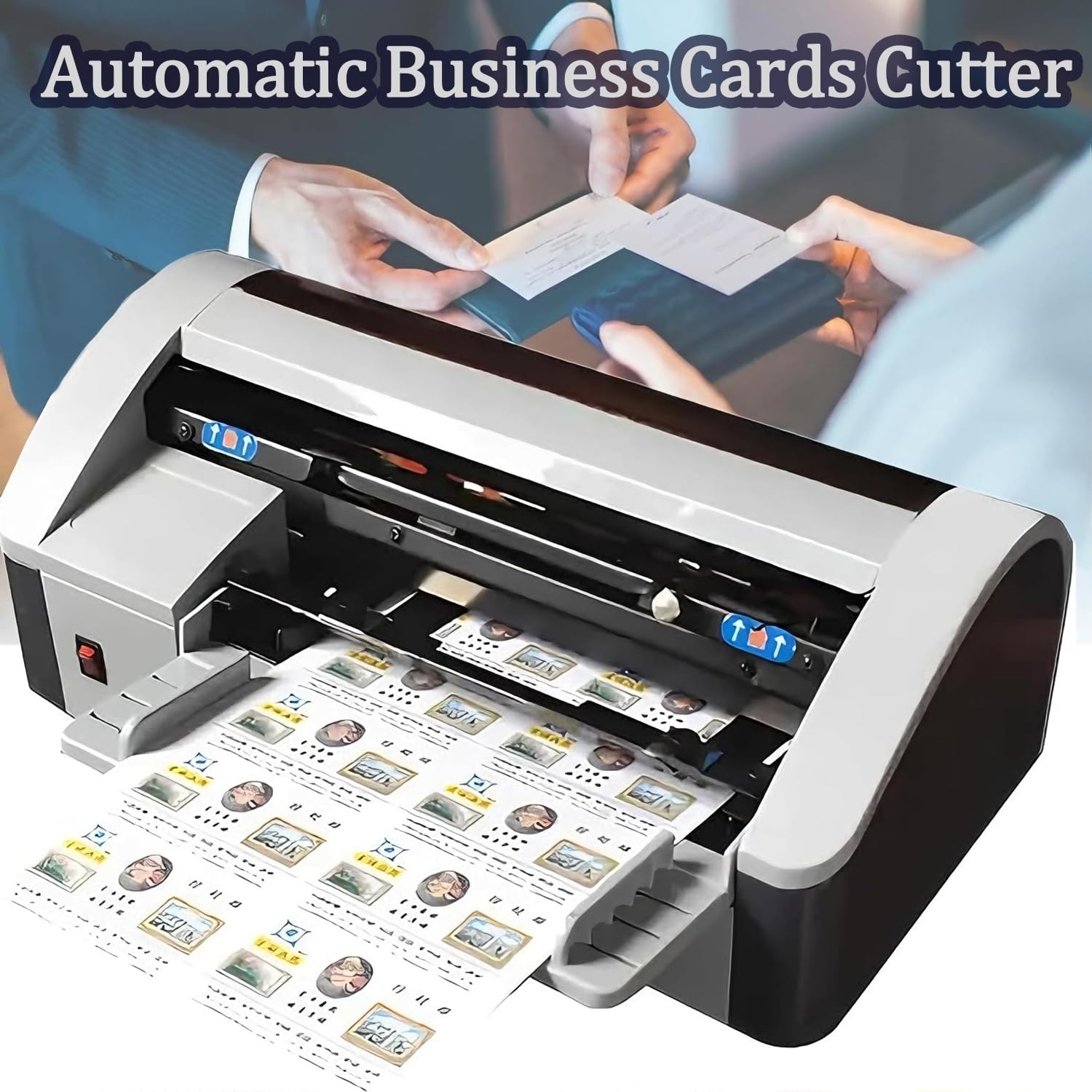 Rilegatrice automatica – Taglierina elettrica per carte con velocità di taglio 30-40 pezzi/min e bordo regolabile da 5-15 mm per cartoline, inviti, tessere, segnalibri