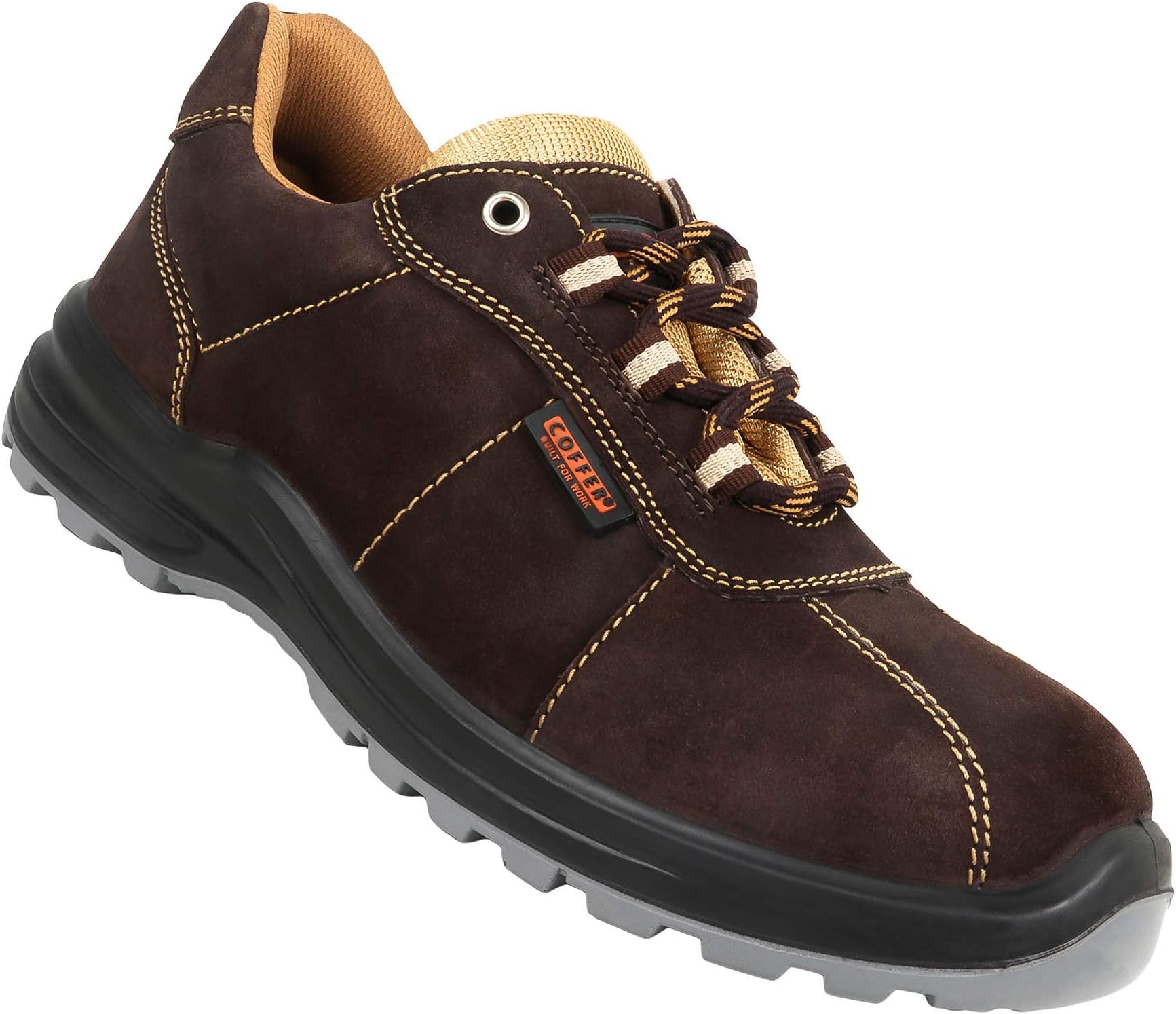 Coffer Safety M-1025 Airport Friendly Safety Shoe, 100% Metal Free, 200J Composite Toe Cap, ISI Marked For IS:15298, MADE IN INDIA. Size 09 INDIA/UK (M1025-CT09)