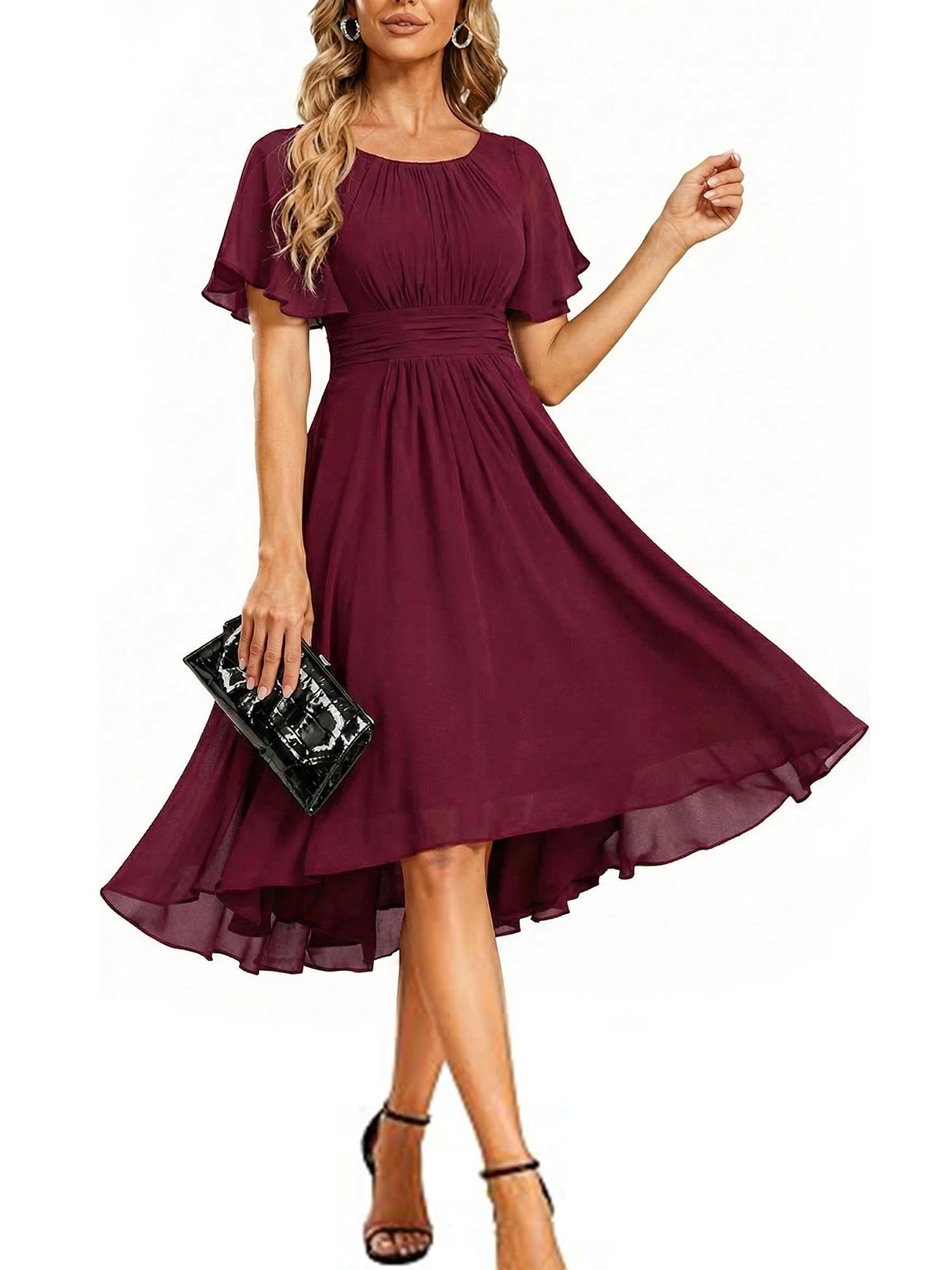 Ever-Pretty Chiffon Crew Neck Dress