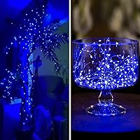 Vista 50 de Paquete de 2 guirnaldas de luces LED, funcionan con pilas, 5 m, 50 luces intermitentes, temporizador, impermeables, para habitaciones, bodas