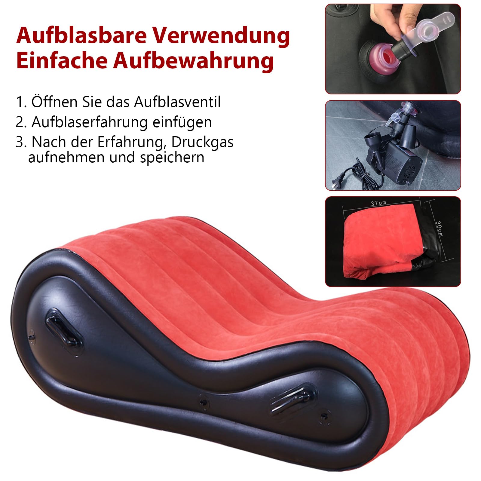 Divano gonfiabile per coppie, cuscini e rampe sexy, rampa multifunzionale con supporto lombare, manette e cavigliere, mobili per il sesso BDSM, set di giocattoli sessuali.