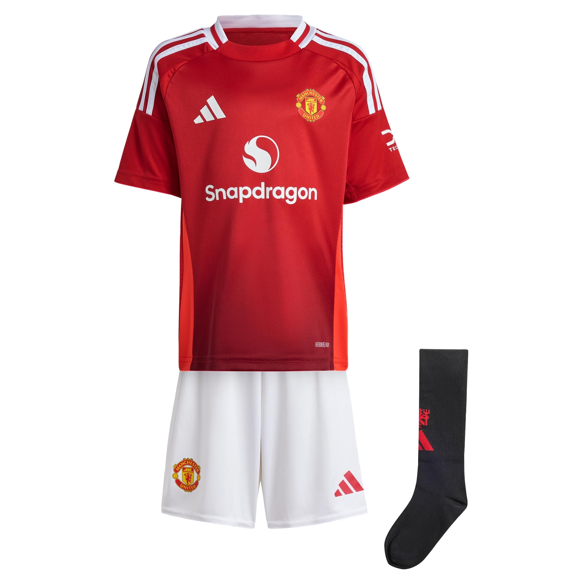 adidas Kids Manchester United Home Minikit 2024 2025 Infants Red 3-4 Years