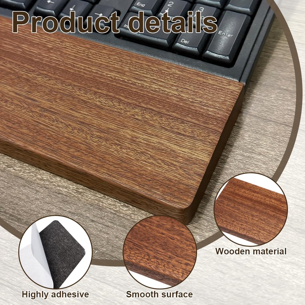 GK GAMAKAY Repose-poignet en bois de noyer, 32,5 cm, compact et