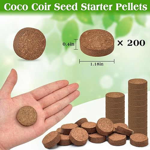 Miniatura 11 de ZeeDix 100 piezas (1.575 pulgadas) de fibra de coco comprimida de fibra de coco para macetas de semillas – Pellet de fibra de coco orgánico