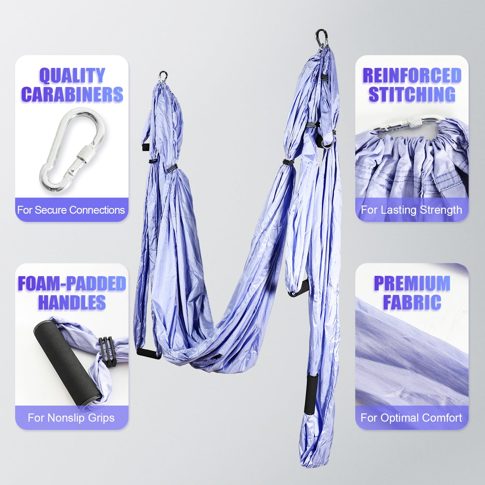 Hamaca de Yoga Aéreo Kits, Trapecio Antigravedad para Ejercicios, Estiramiento para Yoga, Adecuado para Yoga Y Gimnasia