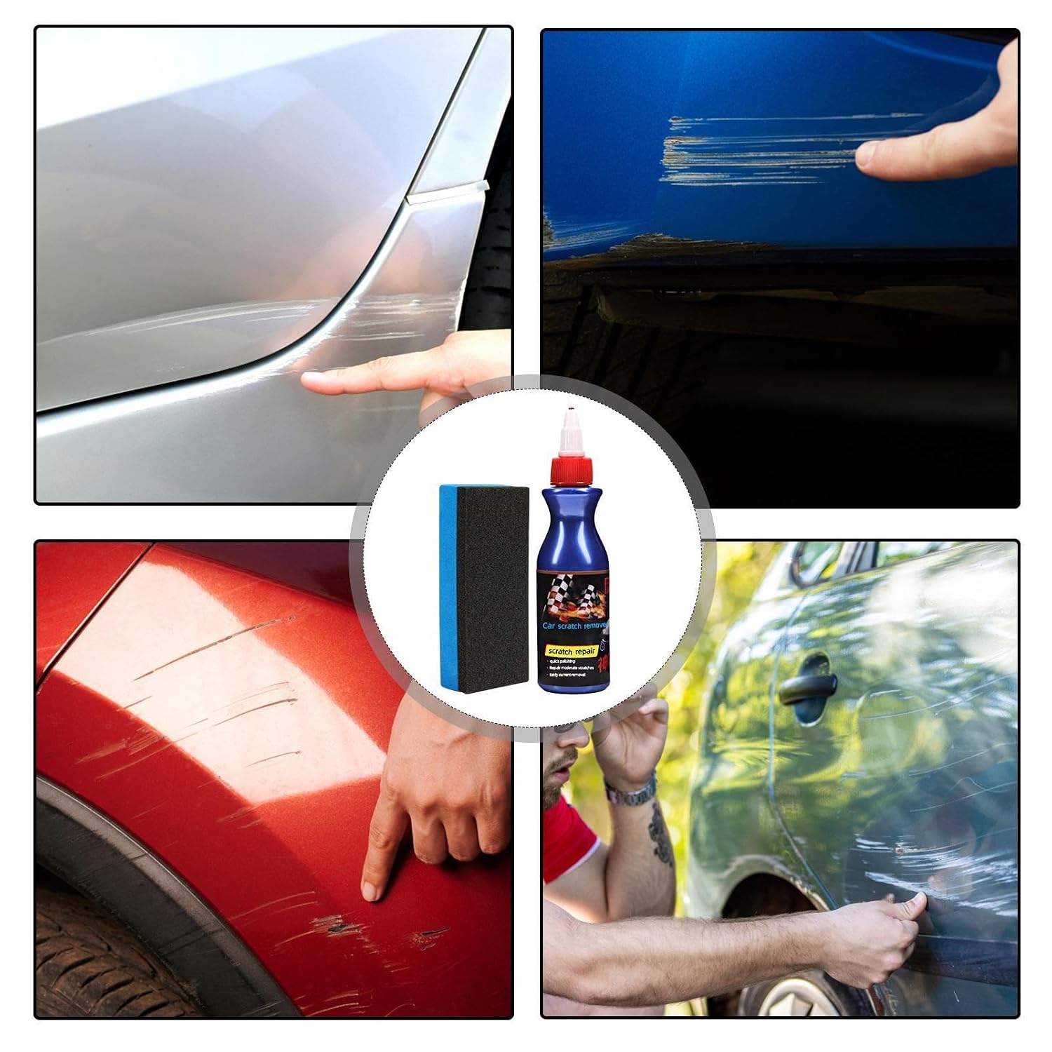 Scratch Remover for Cars,100ml Paint Repair with Sponge | Automotive Scratch Paste,for Automotives SUVs Sedans Budget Conscious Vehicle Owners Car Buyers Dealers Daily Commuters