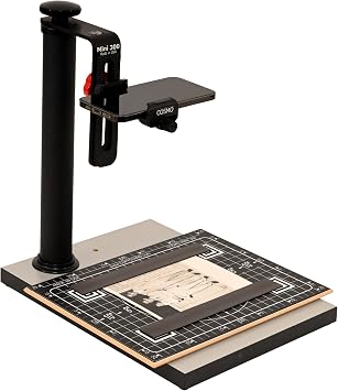 Cosmo Copy Stand, Mini 300, a Compact Tool with a Floating Magnet Board for Digitizing Old Photos with Your High-Pixel Camera or Smartphone Instead of Scanning. Made in the USA